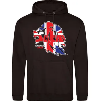 Pánské oblečení Mikina Lonsdale Black 3 1198505 L