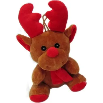 plyšák Vizopol Přívěšek sobík vánoční tmavě hnědý 15 cm