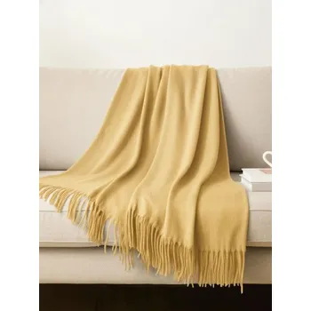 Vybavení pro koně Sinsay - Deka s&nbsp;třásněmi - žlutá - 643GM-11X - 643GM-11X-ONE