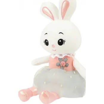 Kruzzel Měkký plyšový králíček 45 cm, bílý