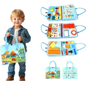 Hračka pro nejmenší Senzorická busy kniha Dinosauři 3