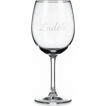 Sklenice Vínová sklenka s gravírovaným jménem – Luděk II