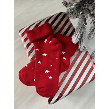 Pánské ponožky Mishel Ponožky winter star červené Velikost: UNI