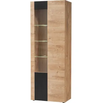 Vinotéka ASM PLN Vitrína ASM Aruno AR WSW (dub ribbeck + černá) (s osvětlením)