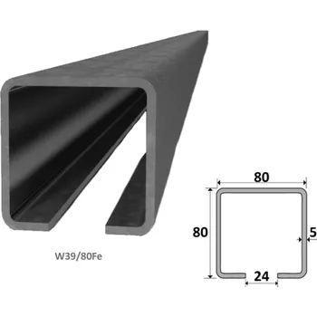Stavební profil KVN GATE SYSTEMS W39/80Fe-1 80 x 80 x 1000 mm