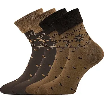 Dámské ponožky Dámské ponožky Lonka - Frotana, čokoládová/ hnědá Barva: Hnědá, Velikost: 39-42