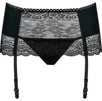 Podvazkový pás Podvazkový pás + tanga Obsessive Miamor Velikost: L/XL