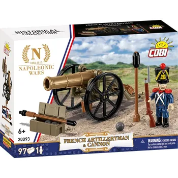 Stavebnice COBI Francouzský dělostřelec s polním kanónem COBI 20093 - Napoleonic Wars 1:35