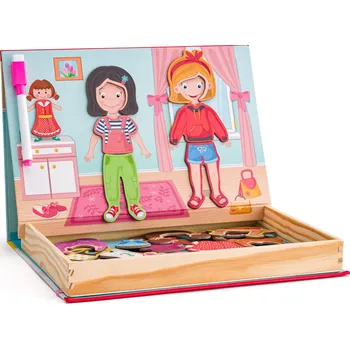 magnetka pro dítě Woody Krabička s magnetickými tvary Módní salon