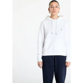 Dámská mikina Mikina Guess JEANS Hood Reg Mini Triang Sweat Pure White S