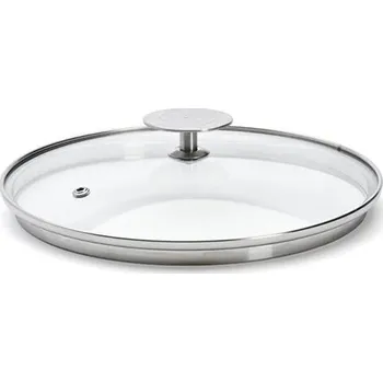 Hrnec Poklice na hrnce de Buyer, 3428.20 ALCHIMY, průměr 20 cm, skleněná, hrana z nerezové oceli, hluboký lem