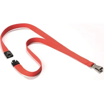 DURABLE 8127, textilní páska s karabinovým háčkem SOFT COLOUR Barva: Červená