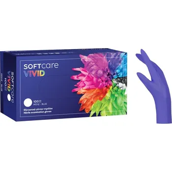 Vyšetřovací rukavice BOURNAS MEDICALS VIVID SOFT rukavice nitrilové 100 ks Barva: modrá, Velikost: XL