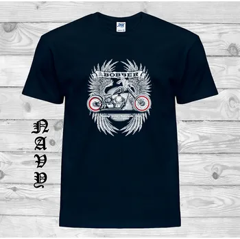 Pánské tričko panske-levne-bavlnene-tricko-bobber Barva: Navy - tmavě modrá, velikost: XXL