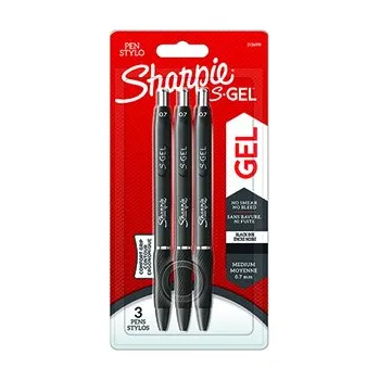 Sharpie, gelové pero S-Gel, černé, 3ks, 0.7mm, DOPRODEJ