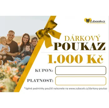 Zubáček.cz Voucher na nákup v hodnotě 1.000 Kč Motiv: Vlastní motiv