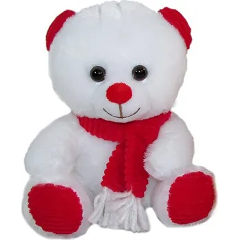 plyšák Vizopol Medvídek se šálou bílý 20 cm