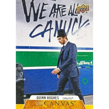 Karetní hra insert karta QUINN HUGHES 20-21 UD Ser. 1 Canvas číslo C80