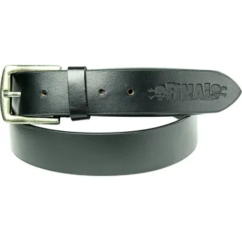 Opasek Opasek FINAL kožený, černý, ražené logo na konci. Barva: Černá, Velikost opasků: 124 cm