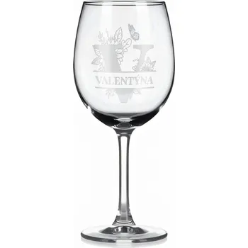 Sklenice Vínová sklenka s gravírovaným jménem – Valentýna
