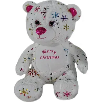 plyšák Vizopol Medvěd se třpytkami bílý 30 cm