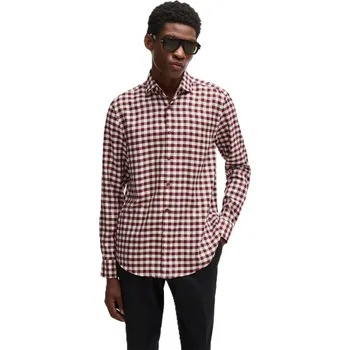 Pánská košile Košile Boss Dark Red 1198855 16 inch