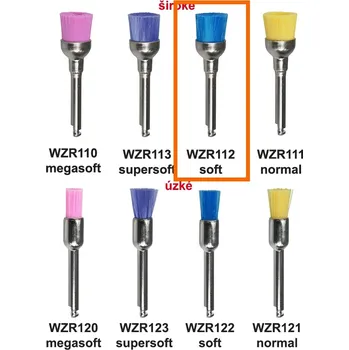 Zubní kartáček WELLSAMED leštící kartáčky 5 ks Velikost: ŠIROKÉ soft