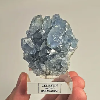 Přírodní kámen Celestin z Madagaskaru 57x52mm