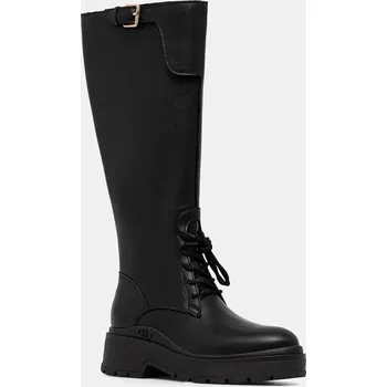 Dámské kozačky Kožené kozačky Liu Jo ANDREA 04 černá barva, na platformě, lehce zateplené, SF5125P010222222 99X, EUR 37