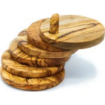 Podtácek Rizes Crete Sada dřevěných podložek pod hrnek 6ks