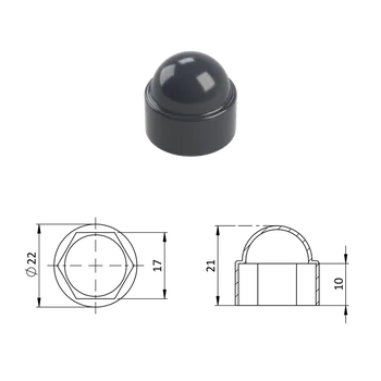 Příslušenství pro plot Krytka plastová na matice a šrouby M10, antracit