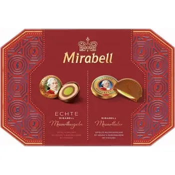 Bonboniéra Bonboniéra MOZART Mirabell 234 g (Kombinace Mozartovy koule a Mozartovy tolary / 26 ks koule a 8 ks tolary)