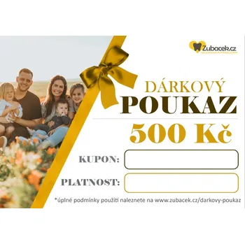 Zubáček.cz Voucher na nákup v hodnotě 500 Kč Motiv: Vlastní motiv