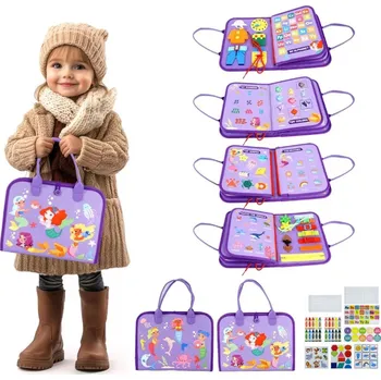 Hračka pro nejmenší Senzorická busy kniha Mořské panny