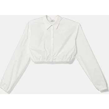 Chlapecká košile Dětská bavlněná košile Pinko KFCA004.0.CA101 bílá 00X, vel. 140