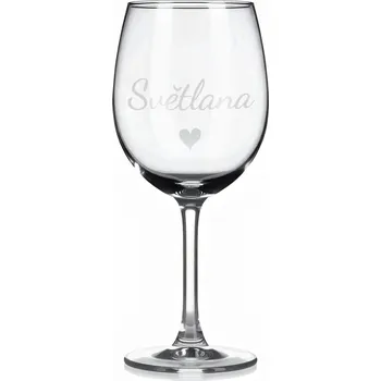 Sklenice Vínová sklenka s gravírovaným jménem – Světlana II