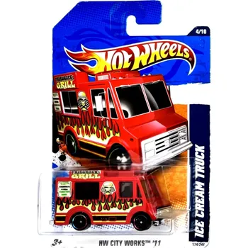 autíčko HOT WHEELS - Ice Cream Truck Red (F3)