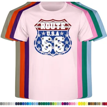 panske-levne-bavlnene-tricko-chopper-route-66-usa Barva: Pink - růžová, velikost: XXL