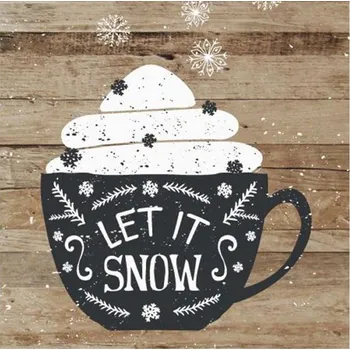 Papírový ubrousek Ubrousky papírové Let It Snow 20 ks