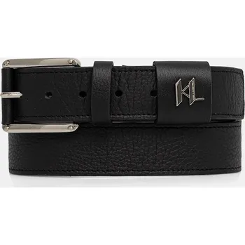 Opasek Kožený pásek Karl Lagerfeld pánský, černá barva, 554451.815300 99X, vel. 105