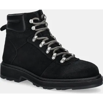 Dámská zimní obuv Kožené workery Gant Wootlynne dámské, černá barva, na plochém podpatku, 31543079 99X, EUR 37