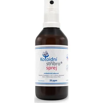 Koloidní stříbro sprej 20 ppm obsah 100 ml - Koloidní stříbro s.r.o. (Antibakteriální přípravek)