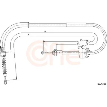 Lanko parkovací brzdy Lanko ruční brzdy COFLE 10.4305