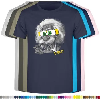 panske-levne-bavlnene-tricko-vtipne-albert-einstein Barva: Navy - tmavě modrá, velikost: M