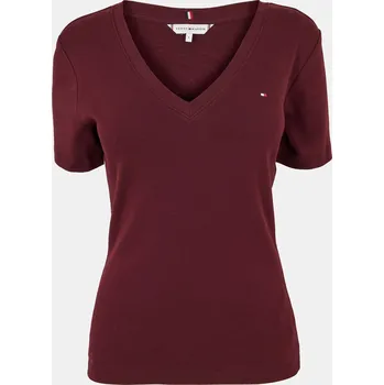 Dámské oblečení Tričko Tommy Hilfiger Deep Burgundy 1200191 12 (M)