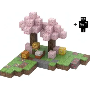 Hračka pro nejmenší iMex Toys Magnetická stavebnice 128 ks ve stylu minecraft + 6 figurek