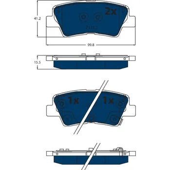 Brzdová destička Sada brzdových destiček, kotoučová brzda TRW GDB2531BTE