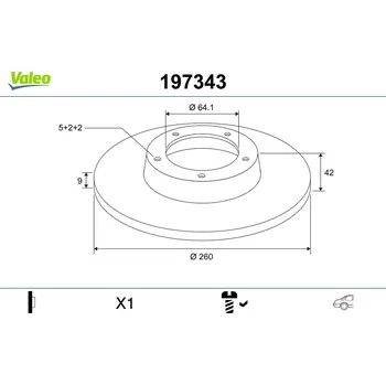 Brzdový kotouč Brzdový kotouč VALEO 197343