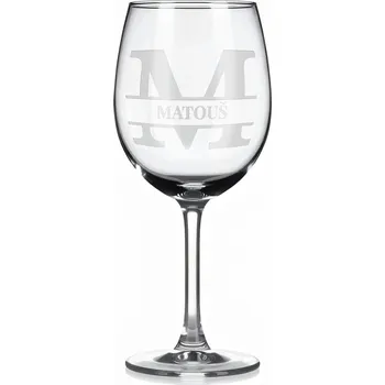 Sklenice Vínová sklenka s gravírovaným jménem – MATOUŠ