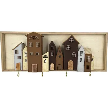 Věšák Davona Kreativní sada Domečky – věšák na klíče vintage